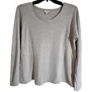 J. Jill Long Sleeve Beige Top Medium